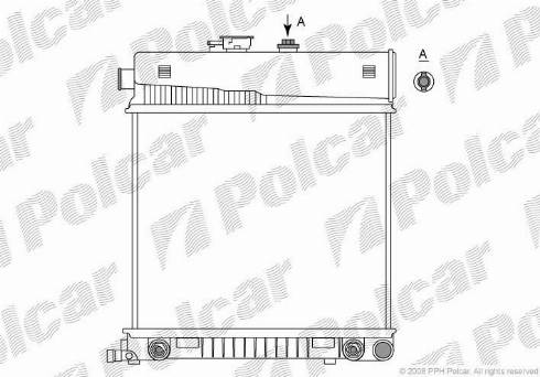 Polcar 500208-8 - Radiator, engine cooling autospares.lv