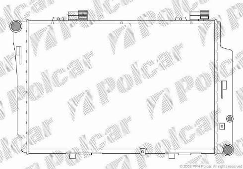 Polcar 500208-3 - Radiator, engine cooling autospares.lv