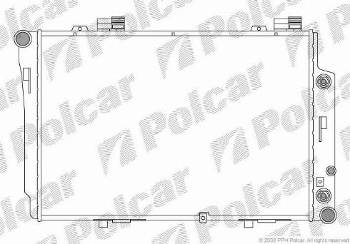 Polcar 500208-2 - Radiator, engine cooling autospares.lv