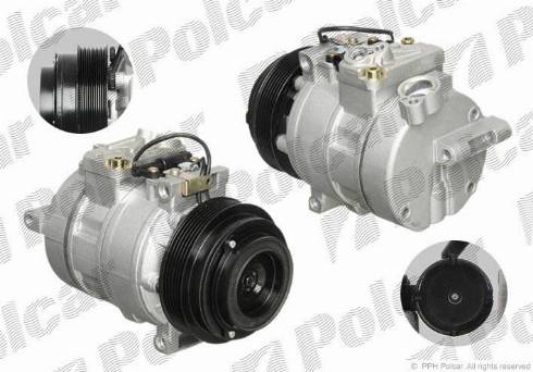 Polcar 5002KS-1 - Compressor, air conditioning autospares.lv