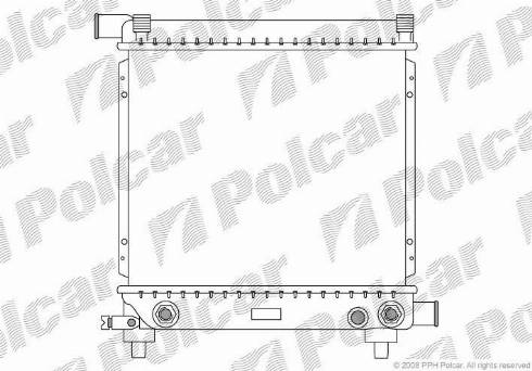 Polcar 5014085X - Radiator, engine cooling autospares.lv