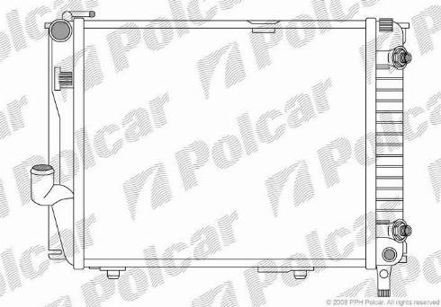 Polcar 50140804 - Radiator, engine cooling autospares.lv