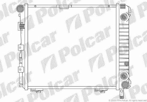 Polcar 50140801 - Radiator, engine cooling autospares.lv