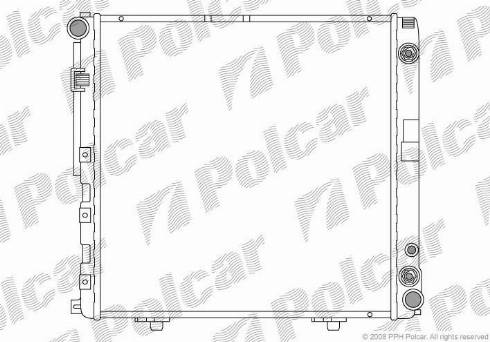 Polcar 501408-0 - Radiator, engine cooling autospares.lv