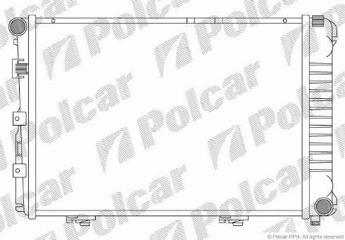 Polcar 501408-1 - Radiator, engine cooling autospares.lv