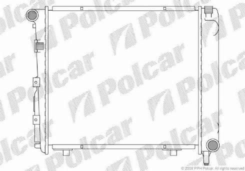 Polcar 501408-2 - Radiator, engine cooling autospares.lv