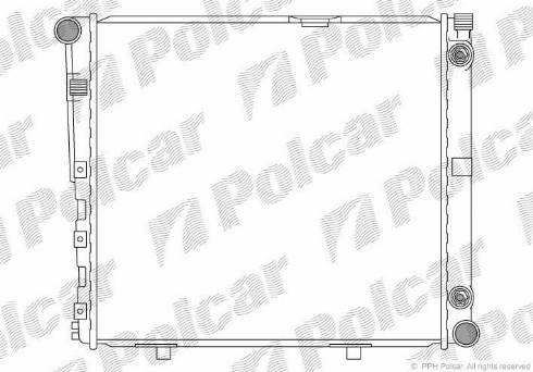 Polcar 501408-7 - Radiator, engine cooling autospares.lv