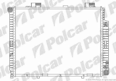 Polcar 501508-4 - Radiator, engine cooling autospares.lv