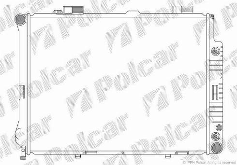 Polcar 501508-1 - Radiator, engine cooling autospares.lv