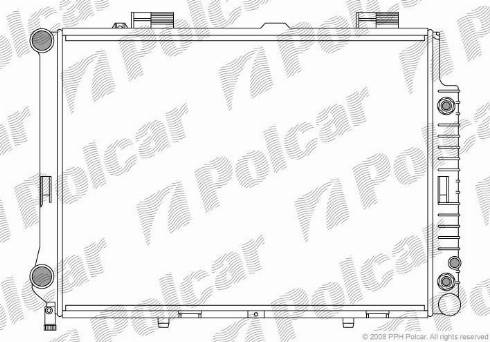 Polcar 501508-X - Radiator, engine cooling autospares.lv