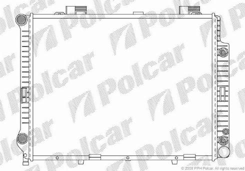 Polcar 501508 - Radiator, engine cooling autospares.lv