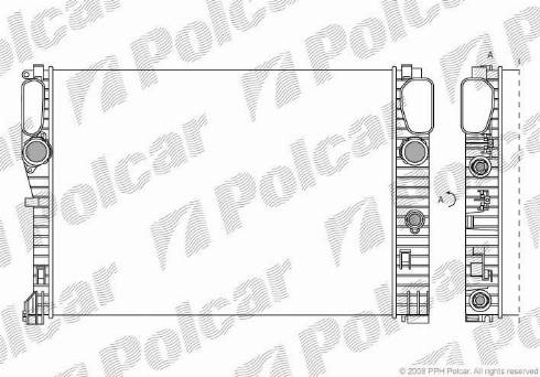 Polcar 5016081X - Radiator, engine cooling autospares.lv