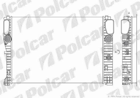 Polcar 501608-1 - Radiator, engine cooling autospares.lv