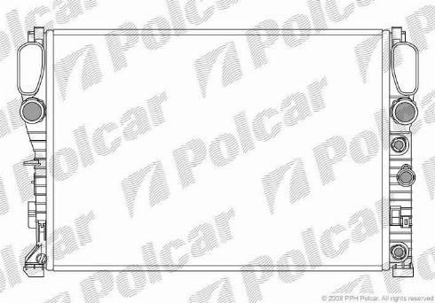 Polcar 501608-2 - Radiator, engine cooling autospares.lv