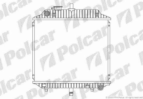 Polcar 5010081X - Radiator, engine cooling autospares.lv