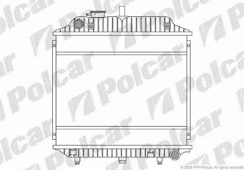 Polcar 501008-1 - Radiator, engine cooling autospares.lv