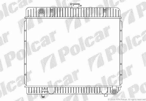 Polcar 501308-4 - Radiator, engine cooling autospares.lv