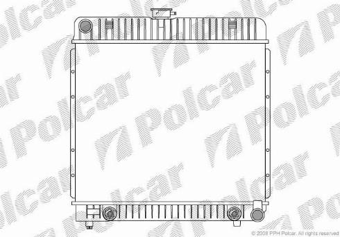 Polcar 501308-2 - Radiator, engine cooling autospares.lv