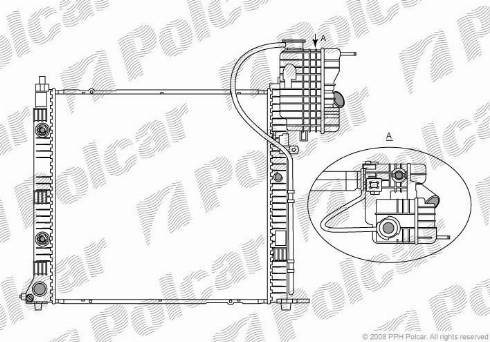 Polcar 5012084X - Radiator, engine cooling autospares.lv