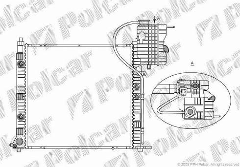 Polcar 5012085X - Radiator, engine cooling autospares.lv