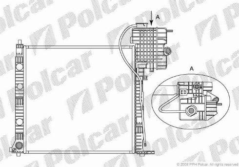 Polcar 5012086X - Radiator, engine cooling autospares.lv