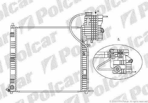 Polcar 5012081X - Radiator, engine cooling autospares.lv