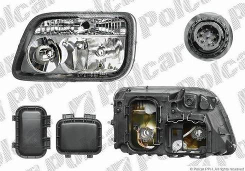Polcar 508210-E - Headlight autospares.lv