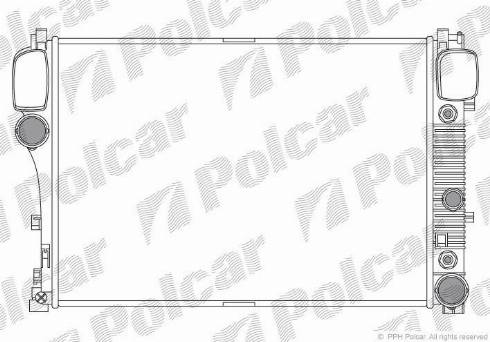 Polcar 503108-1 - Radiator, engine cooling autospares.lv