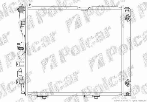 Polcar 5024080X - Radiator, engine cooling autospares.lv