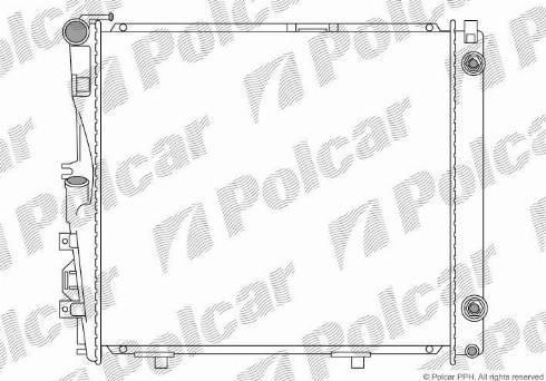 Polcar 502408-0 - Radiator, engine cooling autospares.lv