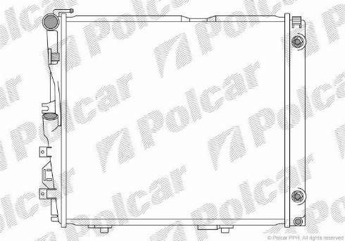 Polcar 502408A0 - Radiator, engine cooling autospares.lv