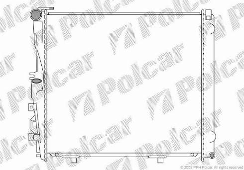 Polcar 502408 - Radiator, engine cooling autospares.lv