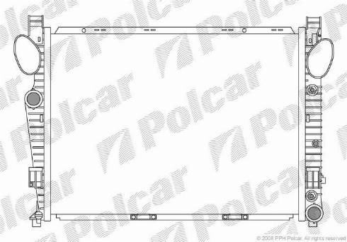 Polcar 502508-4 - Radiator, engine cooling autospares.lv