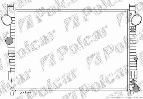 Polcar 5025082X - Radiator, engine cooling autospares.lv