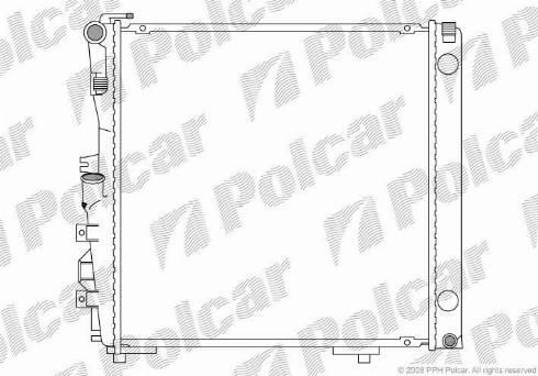 Polcar 502608-5 - Radiator, engine cooling autospares.lv