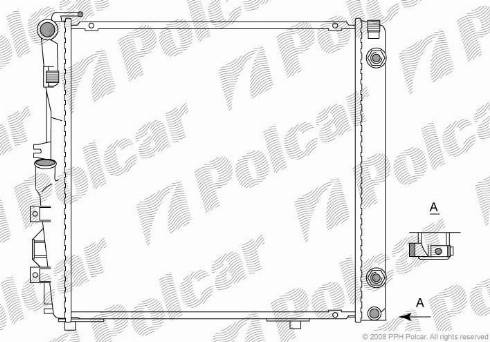 Polcar 502608-1 - Radiator, engine cooling autospares.lv