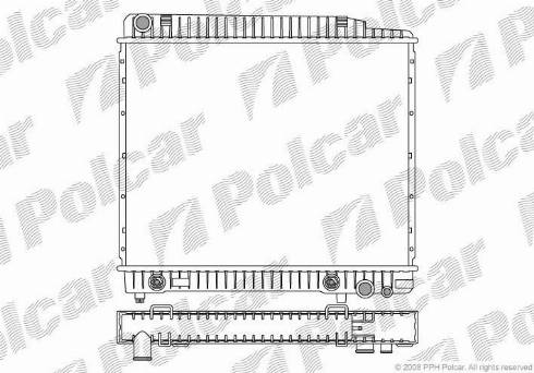 Polcar 502608-3 - Radiator, engine cooling autospares.lv