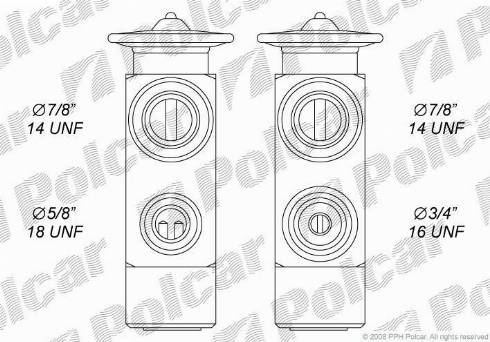 Polcar 5026KZ-1 - Expansion Valve, air conditioning autospares.lv