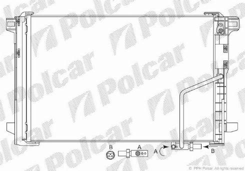 Polcar 5070K81X - Condenser, air conditioning autospares.lv