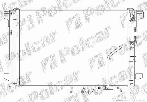 Polcar 5070K8C1 - Condenser, air conditioning autospares.lv