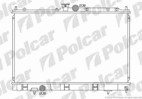 Polcar 5265082K - Radiator, engine cooling autospares.lv