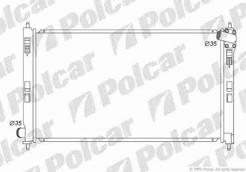 Polcar 5266081K - Radiator, engine cooling autospares.lv