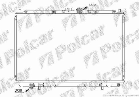 Polcar 521008-1 - Radiator, engine cooling autospares.lv