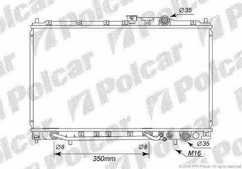 Polcar 5217084K - Radiator, engine cooling autospares.lv