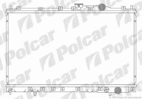 Polcar 521708-1 - Radiator, engine cooling autospares.lv