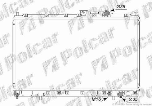 Polcar 5217083K - Radiator, engine cooling autospares.lv