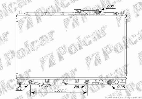 Polcar 5221082K - Radiator, engine cooling autospares.lv