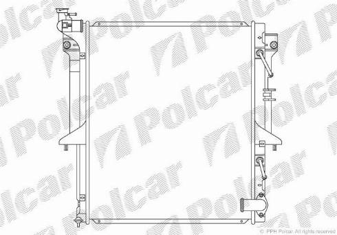 Polcar 5279084K - Radiator, engine cooling autospares.lv