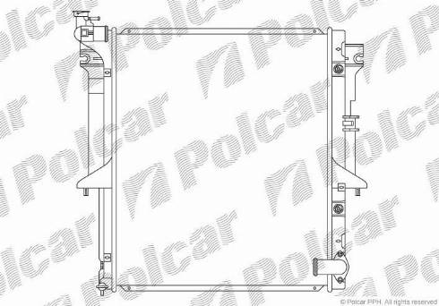 Polcar 527908-4 - Radiator, engine cooling autospares.lv