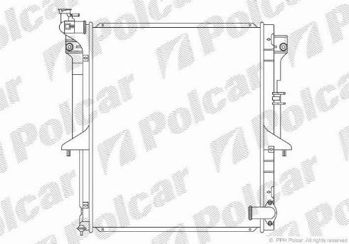 Polcar 5279081K - Radiator, engine cooling autospares.lv